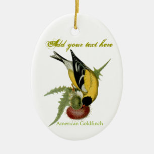 American Goldfinch Ceramic Ornament