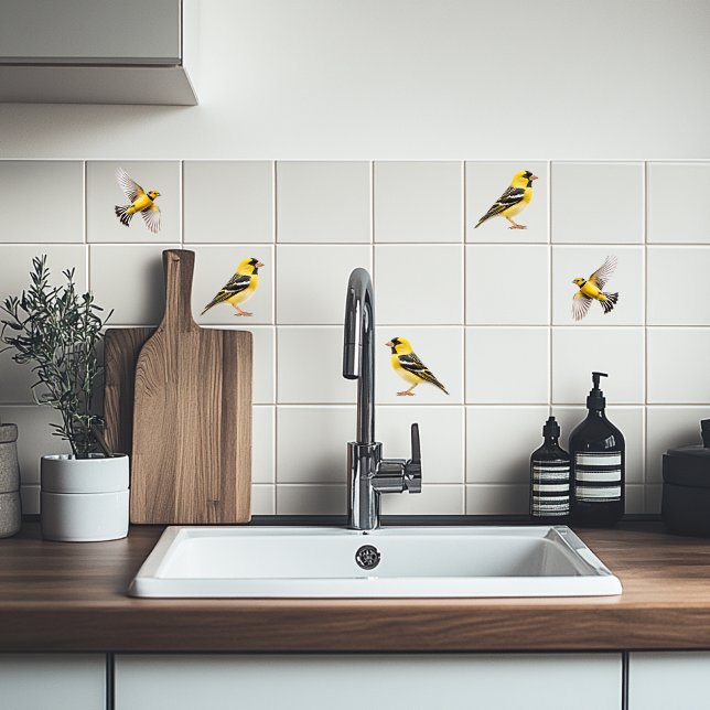 American Goldfinch in flight  Ceramic Tile (American Goldfinch in flight
)