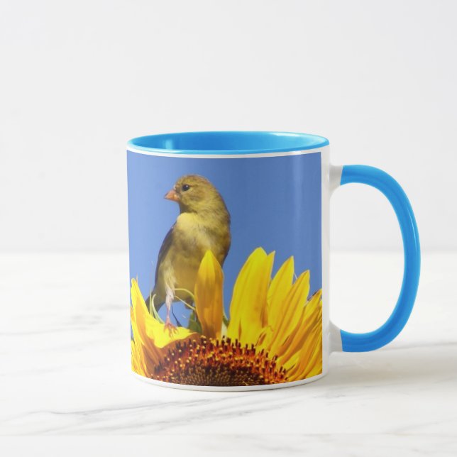 American Goldfinch on Sunflower Mug (Right)