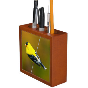 American Goldfinch - Original Photograph Desk Organizer
