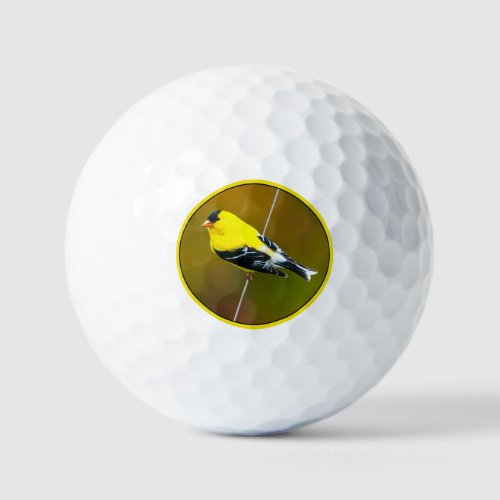 American Goldfinch _ Original Photograph Golf Balls