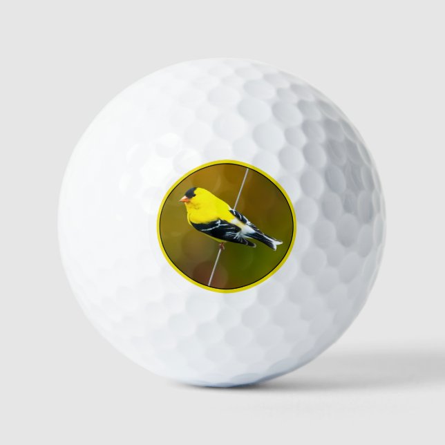 American Goldfinch - Original Photograph Golf Balls (Front)