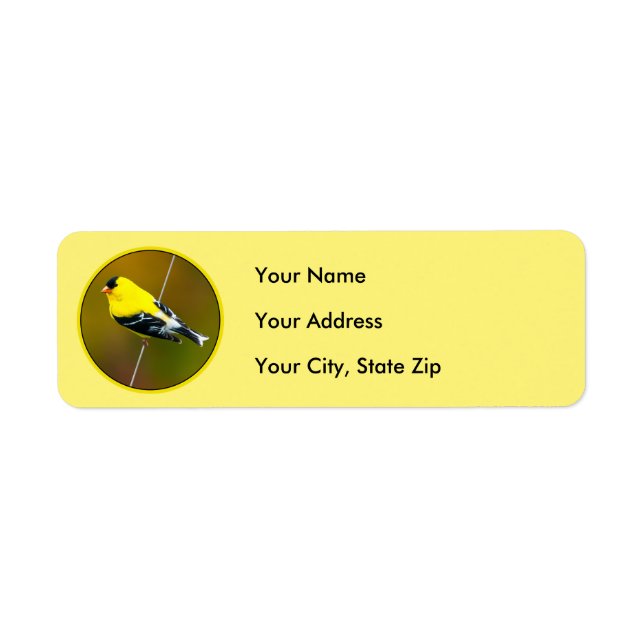 American Goldfinch - Original Photograph Label (Front)
