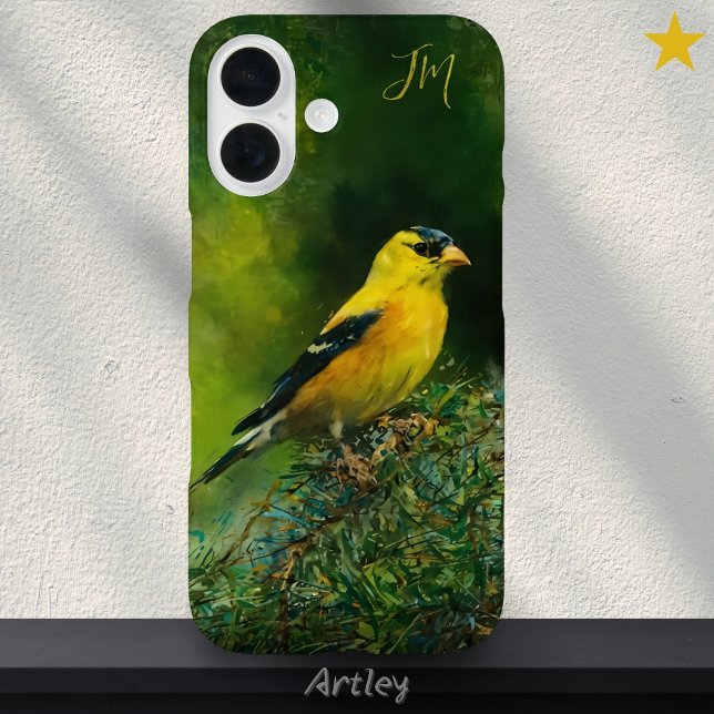 American Goldfinch Painting Custom Name  Case-Mate iPhone Case (Creator Uploaded)