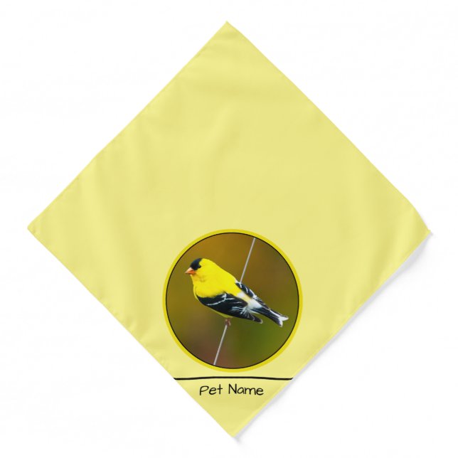 American Goldfinch Songbird Original Photograph Bandana (Front)