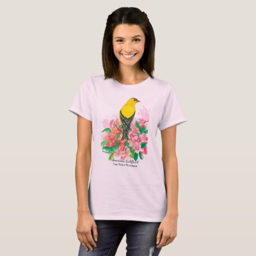 American Goldfinch Washington State Bird T_Shirt