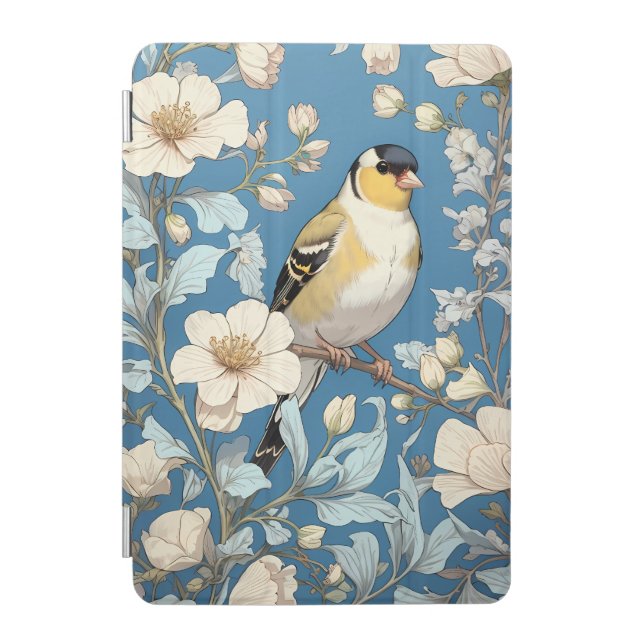 American Goldfinch William Morris Inspired iPad Mini Cover (Front)