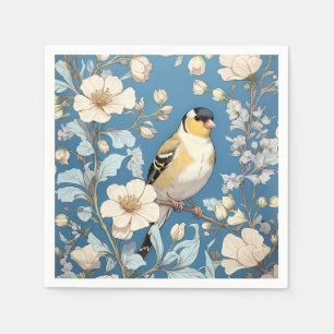 American Goldfinch William Morris Inspired Napkins