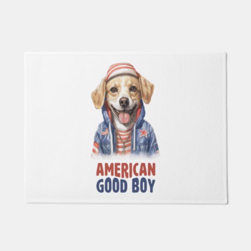American GoodBoy Dog US Jacket th July  Doormat