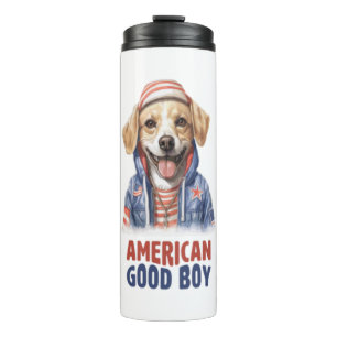 American GoodBoy Dog US Jacket th July Thermal Tumbler