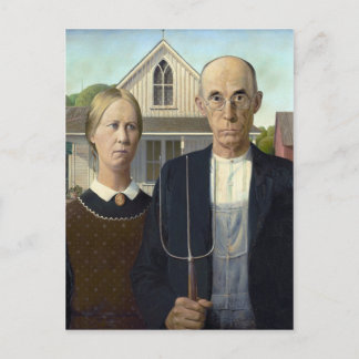 American Gothic by Grant DeVolson Wood Postcard