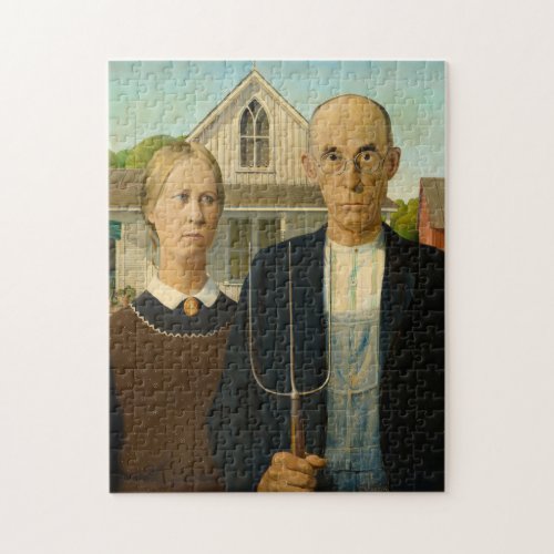 American Gothic by Grant Wood Jigsaw Puzzle