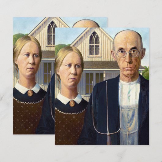 American Gothic Classic Painting Grant Wood (Front/Back)