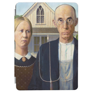 American Gothic Classic Painting Grant Wood iPad Air Cover