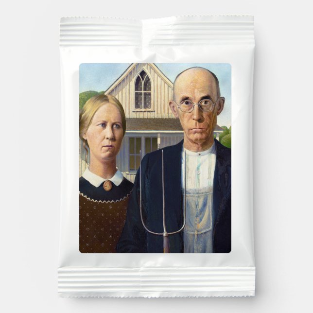 American Gothic Classic Painting Grant Wood Lemonade Drink Mix (Front)