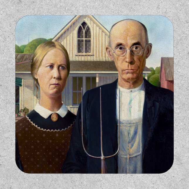 American Gothic Classic Painting Grant Wood Patch (Front)