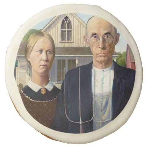 American Gothic Classic Painting Grant Wood Sugar Cookie