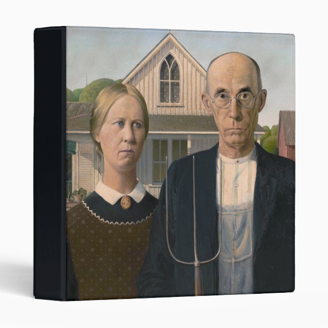 American Gothic: Country Life Poor Rural Farmer 3 Ring Binder (Front/Spine)