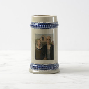 American Gothic: Country Life Poor Rural Farmer Beer Stein