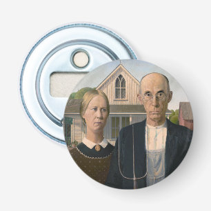 American Gothic: Country Life Poor Rural Farmer Bottle Opener