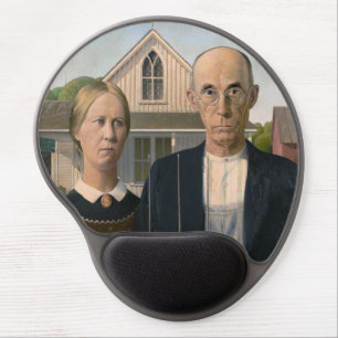 American Gothic: Country Life Poor Rural Farmer Gel Mouse Pad