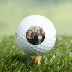 American Gothic: Country Life Poor Rural Farmer Golf Balls