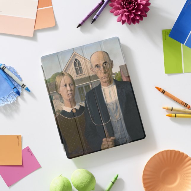 American Gothic: Country Life Poor Rural Farmer iPad Smart Cover (In Situ)