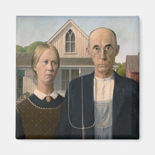 American Gothic: Country Life Poor Rural Farmer Magnet