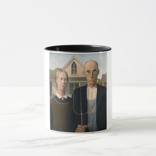 American Gothic: Country Life Poor Rural Farmer Mug (Center)