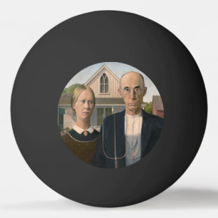 American Gothic: Country Life Poor Rural Farmer Ping Pong Ball