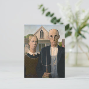 American Gothic: Country Life Poor Rural Farmer Postcard