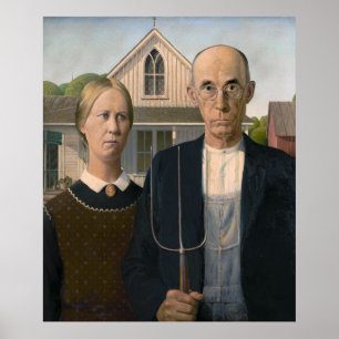 American Gothic: Country Life Poor Rural Farmer Poster