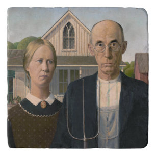 American Gothic: Country Life Poor Rural Farmer Trivet