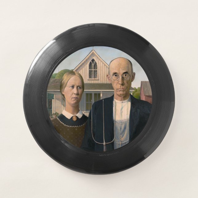 American Gothic: Country Life Poor Rural Farmer Wham-O Frisbee (Front)