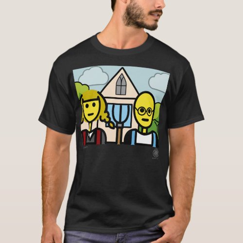 American Gothic Emojis Spoof T_Shirt