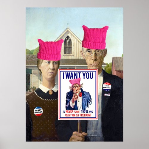 American Gothic Feminist Redux Archival Print