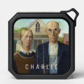 American Gothic Fine Art Oil Painting Bluetooth Speaker (Front)