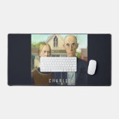 American Gothic Fine Art Oil Painting Desk Mat (Keyboard & Mouse)