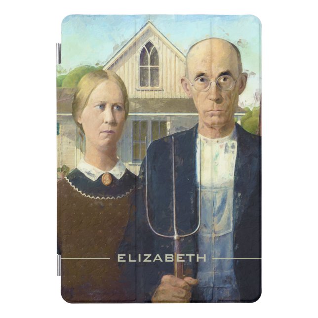 American Gothic Fine Art Oil Painting iPad Pro Cover (Front)