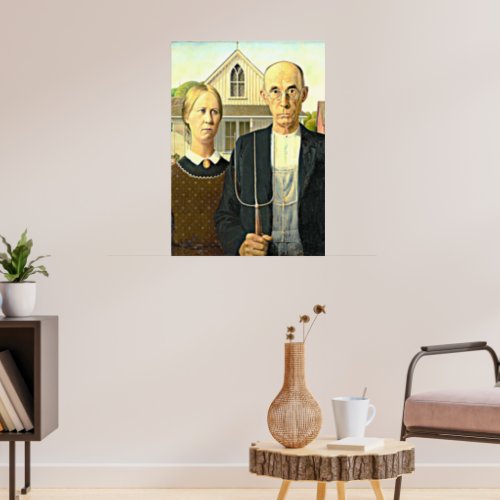 American Gothic fine art painting Poster