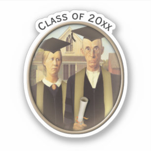 American Gothic Graduation Cameo Sticker
