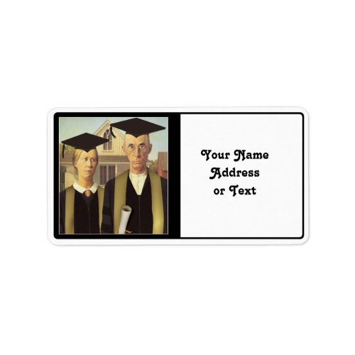 American Gothic Graduation Label