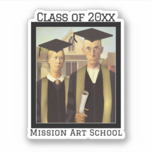 American Gothic Graduation Sticker