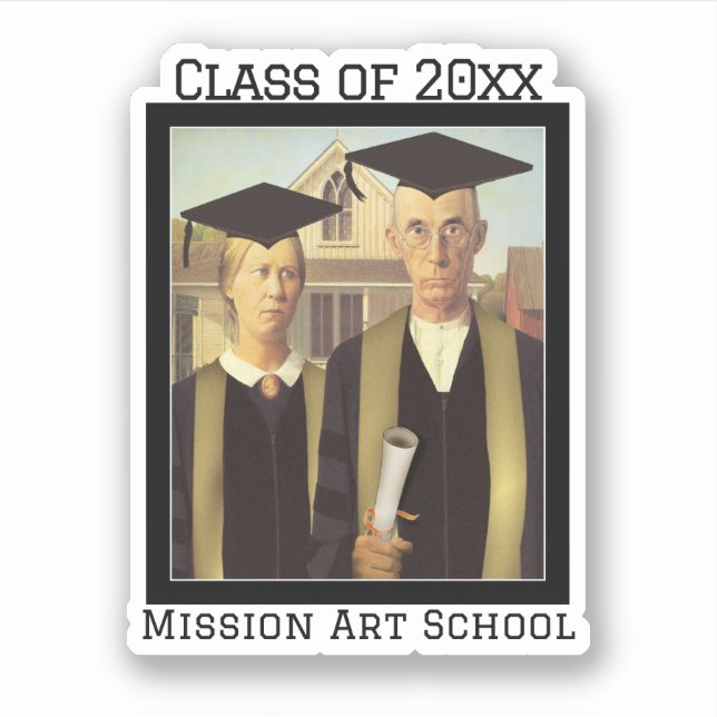 American Gothic Graduation Sticker (Front)
