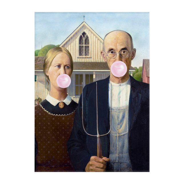 American Gothic Grant Wood   Acrylic Print (Front)