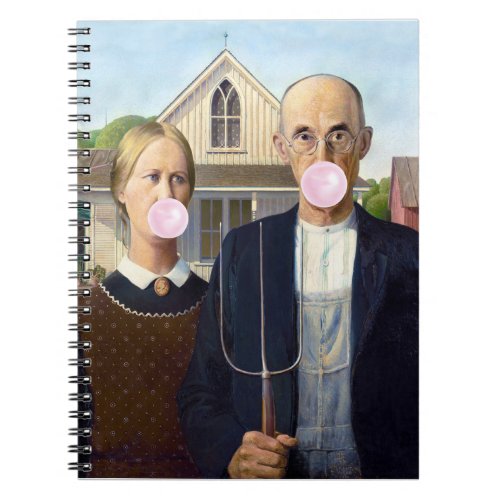 American Gothic Grant Wood   Notebook