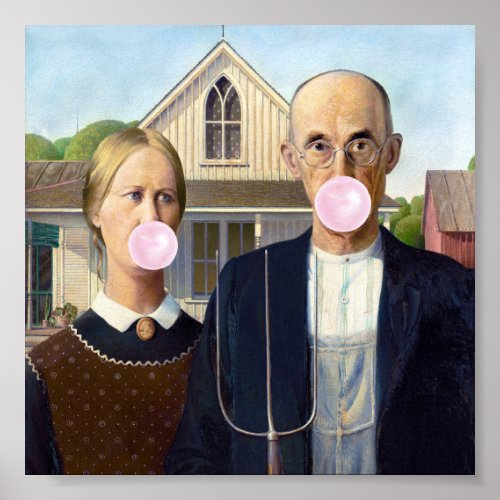 American Gothic Grant Wood  Poster
