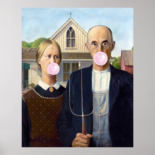 American Gothic Grant Wood   Poster