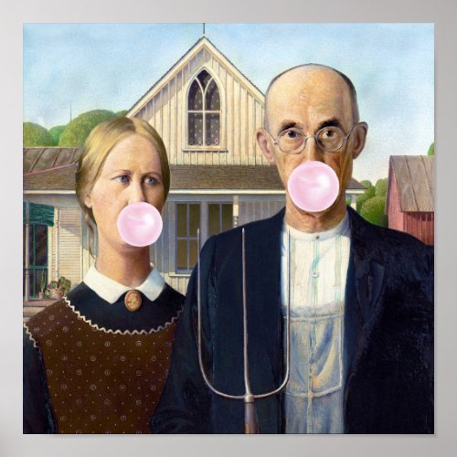 American Gothic Grant Wood Poster