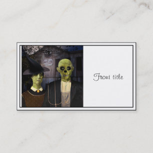 American Gothic Halloween Haunted House Business Card